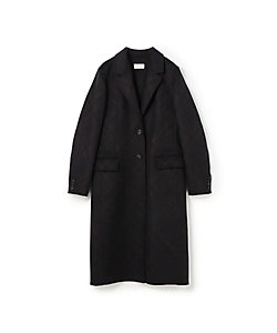 カラーネップヘリンボーン ダブルブレストロングコート | maison