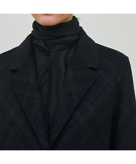 ダブルフェイスチェックジャカード チェスターコート | maison