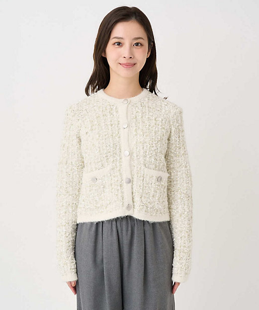 小さいサイズ】ツイードニットジャケット／洗える | MK MICHEL KLEIN