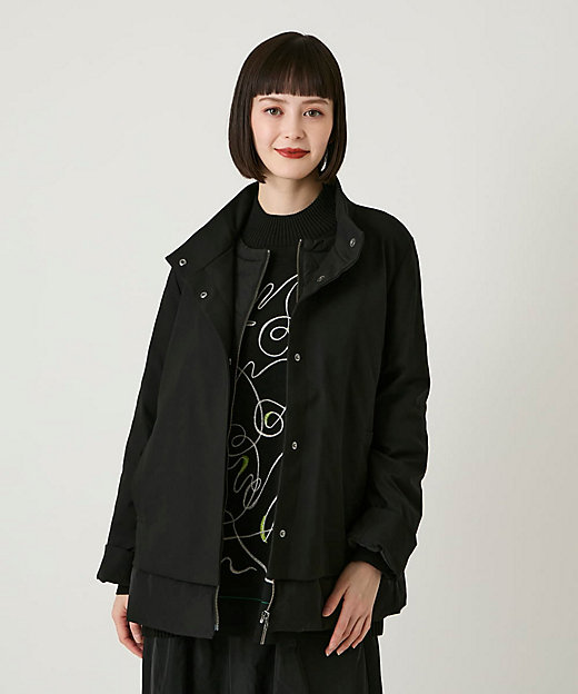 小さいサイズ】レイヤード風ツイルダウンコート | HIROKO BIS（Women