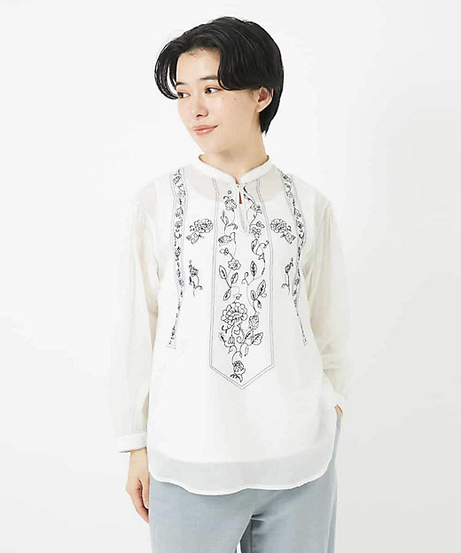 コットンガーゼ刺繍ブラウス | GIANNI LO GIUDICE(Women/小さいサイズ