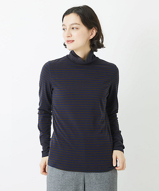 日本製］ラグウォームボーダータートルネックカットソー | GIANNI LO