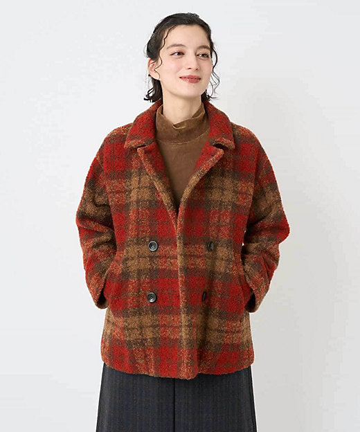 ループチェックウールコート | GIANNI LO GIUDICE(Women/小さいサイズ