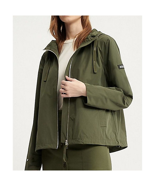 UVカット 撥水 ショート丈 フーデッド ジップアップマウンテン