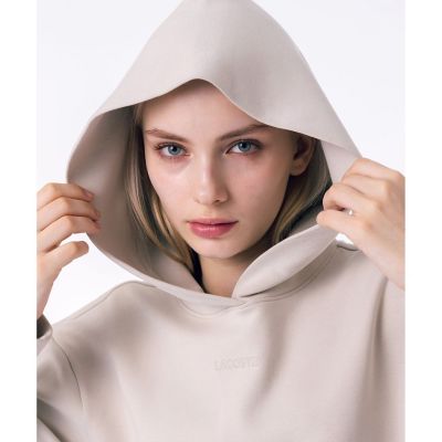 ブランドネームロゴステッチ クロップド丈 ダブルフェイススウェット