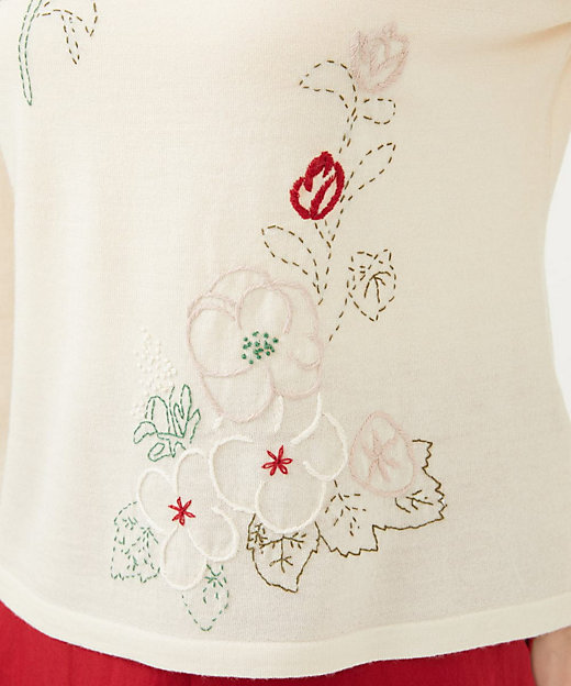 ステッチフラワー刺繍プルオーバー | Sybilla (Women)/シビラ | 三越