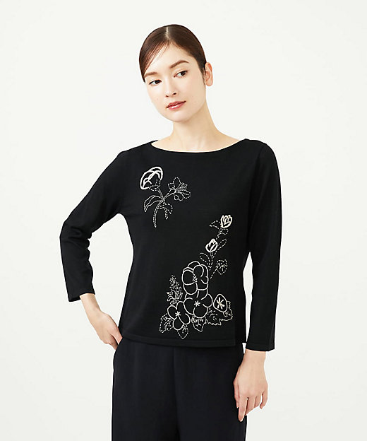 ステッチフラワー刺繍プルオーバー | Sybilla (Women)/シビラ | 三越