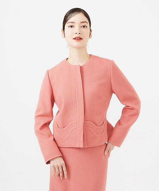 ピンクツイードノーカラージャケット | Sybilla (Women)/シビラ | 三越