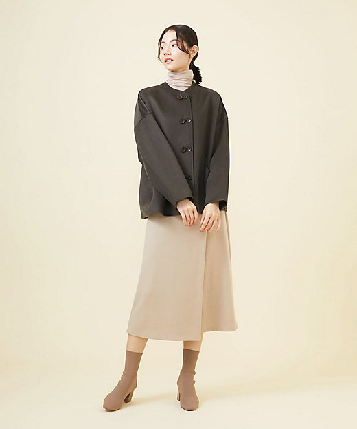 WINTER BLUE】ダブルボタンショートリバーコート | Sybilla