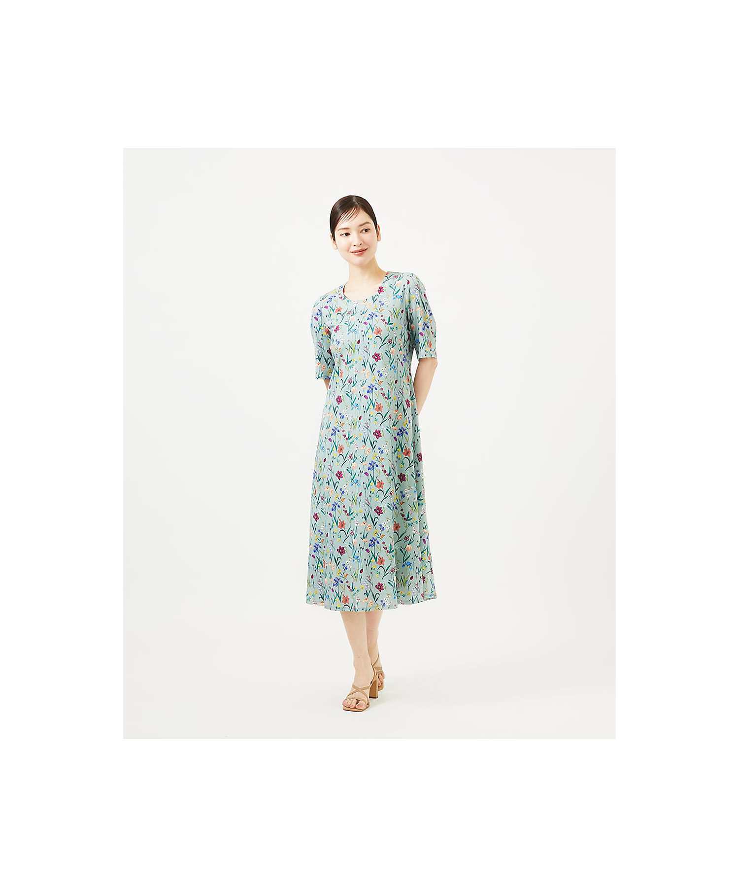 フラワーガーデンプリントジャージードレス | Sybilla (Women)/シビラ