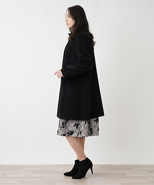 アルパカ混スタンドカラーコート | Leilian plus house (Women/大きい