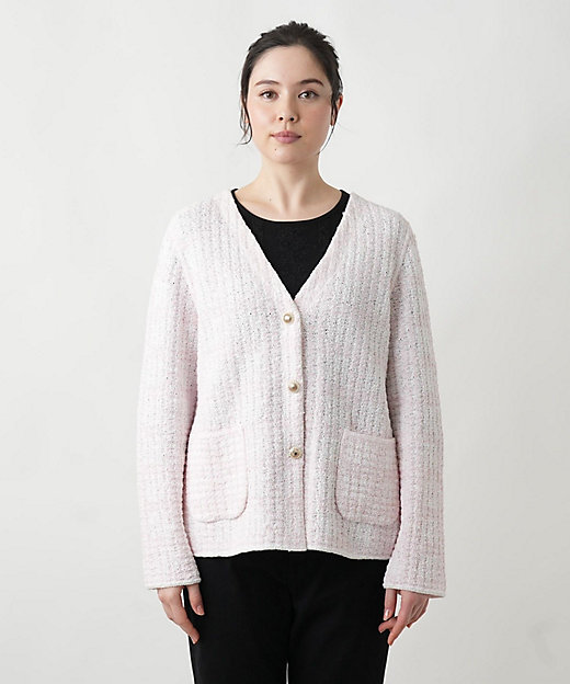 店舗人気】Vネックニットジャケット | Leilian plus house (Women