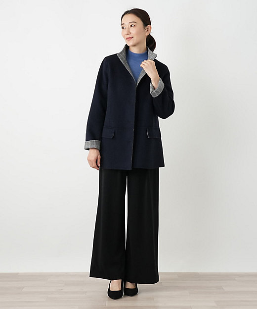 カシミヤスタンドカラーショートコート | Leilian (Women)/レリアン