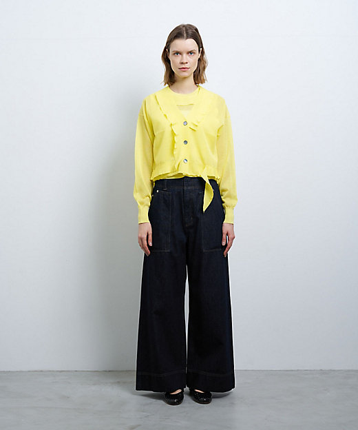 Vネックフリルトリムカーディガン | LANVIN en Bleu (Women)/ランバン