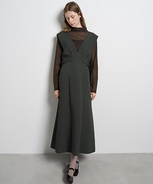 ダブルクロスジャンバースカート | LANVIN en Bleu (Women)/ランバン