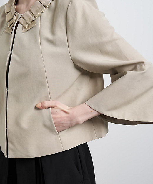 グログランノーカラージャケット | LANVIN en Bleu (Women)/ランバン