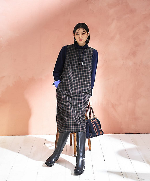 チェック柄ジャンパースカート | CARA O CRUZ (Women)/キャラ・オ