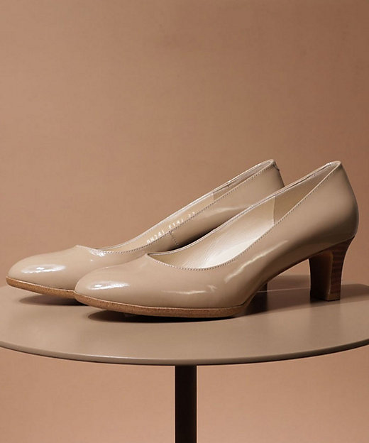 リーガル F14J プレーンパンプス ベージュエナメル パンプス