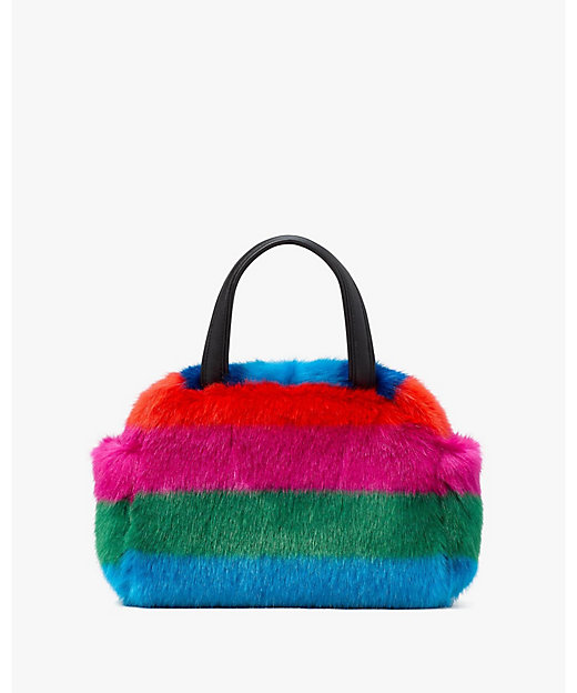 パフド ストライプ フォー ファー サッチェル | KATE SPADE NEW YORK
