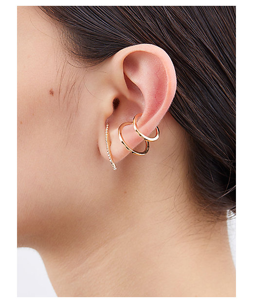 Gossamer ロングバー ダイヤモンド ピアス ※シングル