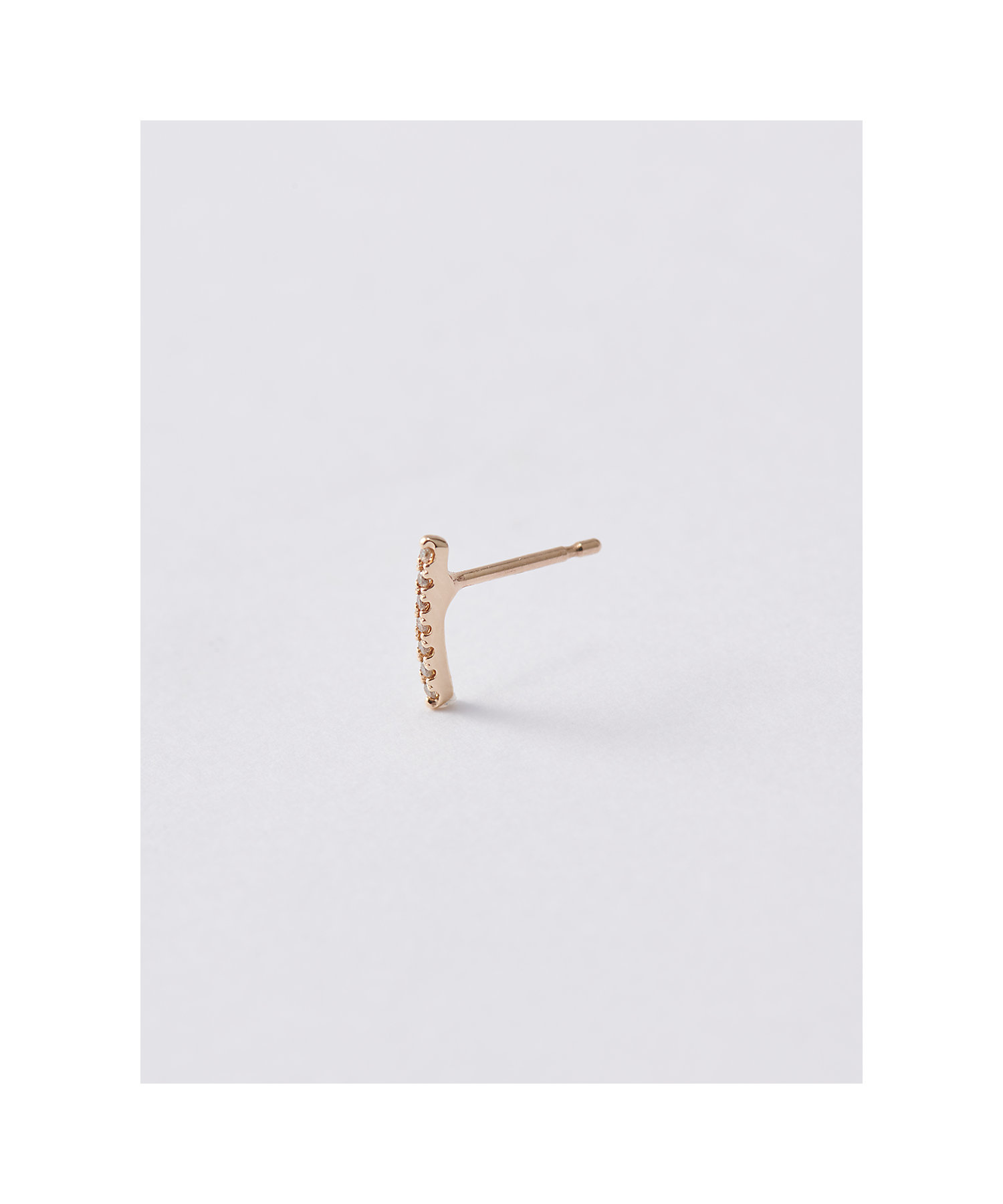 GOSSAMER ステープル ダイヤモンド ピアス ※シングル