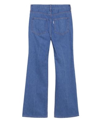 CENTER CREASE FLARE PANTS DENIM