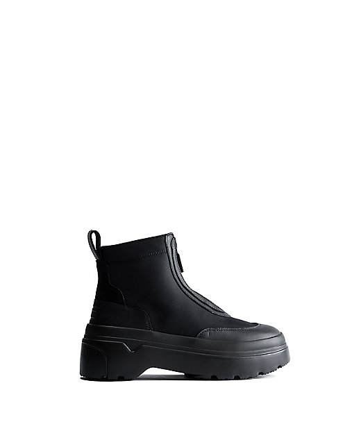 エクスプローラー アンクル ジップ フラットフォームブーツ | HUNTER