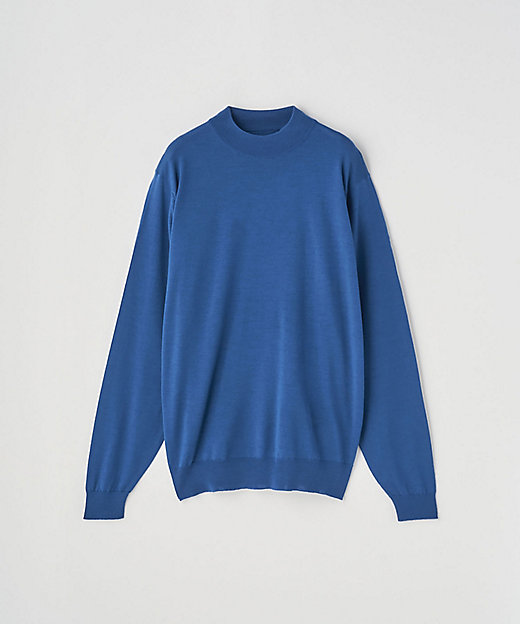 モックネック長袖ニットプルオーバー 30G MODERN FIT