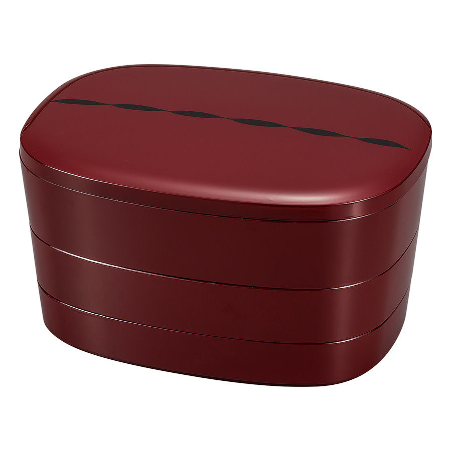 入れ子三段重 小判こより 【まとめ買い割引】 収納に便利な重箱 FC31