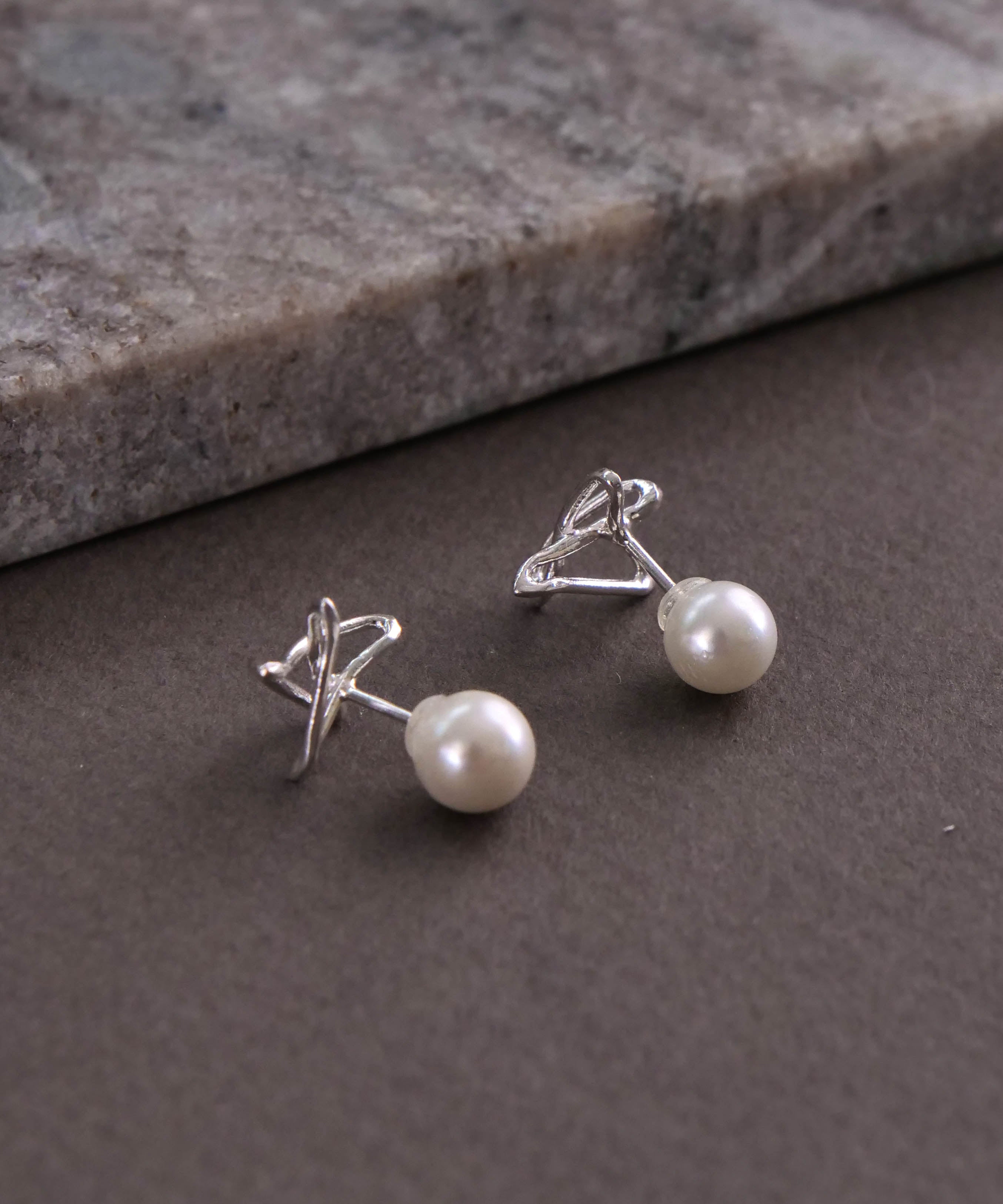 SV925miniラクガキスターリバーシブルピアス シルバー