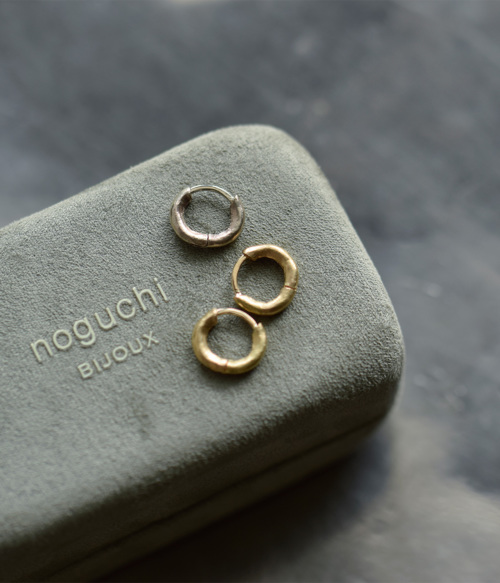 noguchi BIJOUX ノグチ ゴールド フープ ピアス “Matiere” nn3059