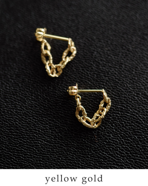 noguchi BIJOUX ノグチ イエローゴールド スタッド ピアス “Matiere