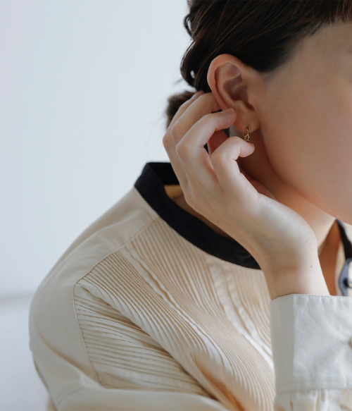 noguchi BIJOUX ノグチ イエローゴールド スタッド ピアス “Matiere