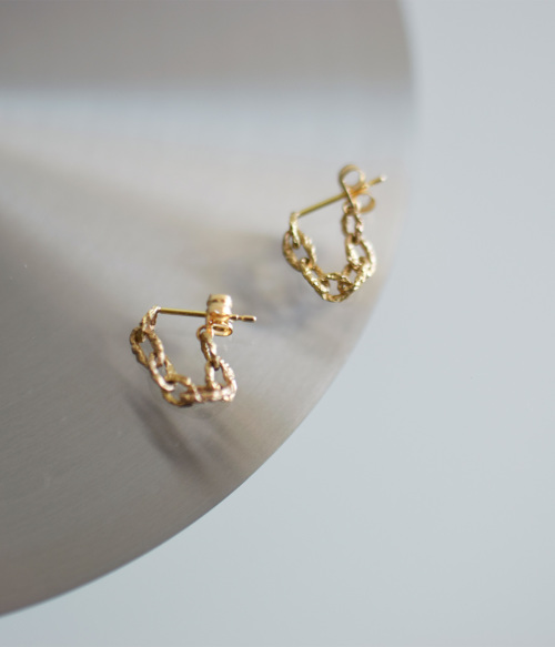 noguchi BIJOUX ノグチ イエローゴールド スタッド ピアス “Matiere