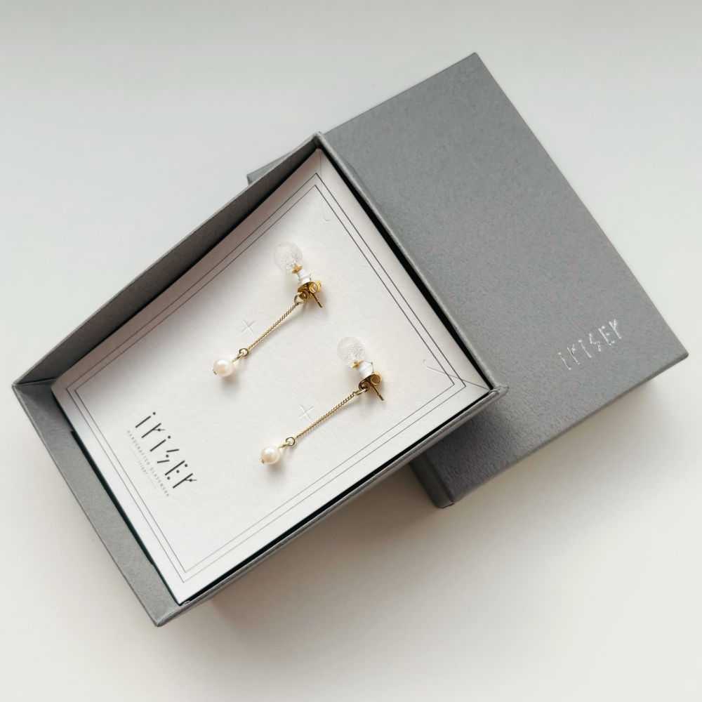 ガラスアクセサリー 「bijou」coco ピアス – iriser - イリゼ