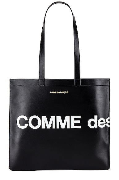 COMME des GARCONS Huge Logo Tote Bag in Black | FWRD