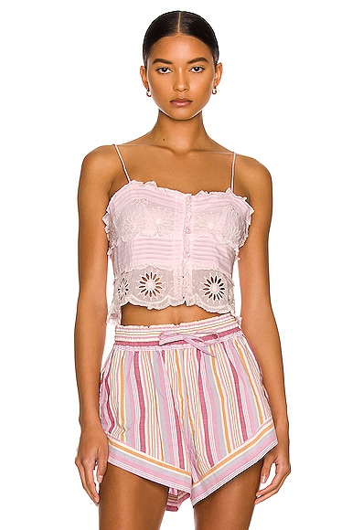 Isabel Marant Delphine Top in Light Pink | FWRD