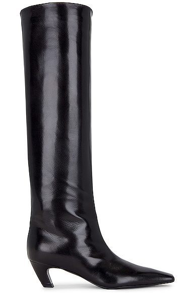KHAITE Davis Knee High Boots in Black | FWRD