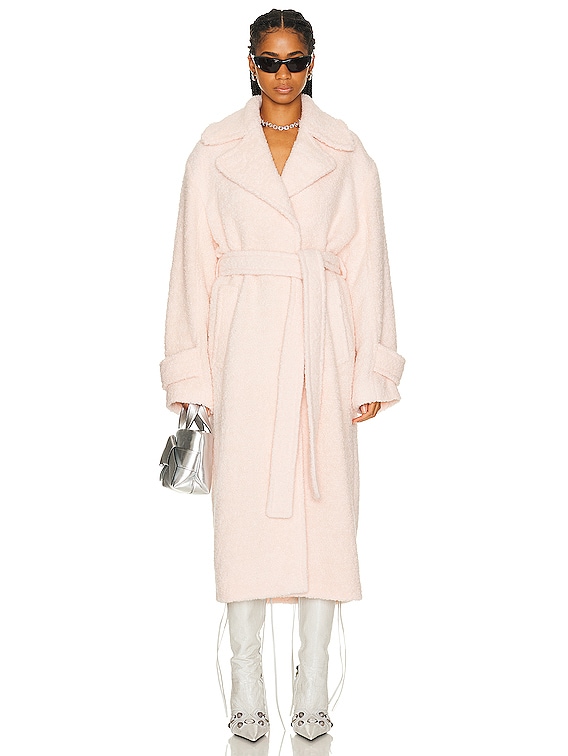 Acne Studios Belted Coat in Powder Pink | FWRD