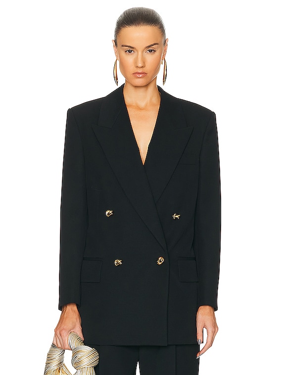 Bottega Veneta Sartorial Wool Twill Jacket in Black | FWRD