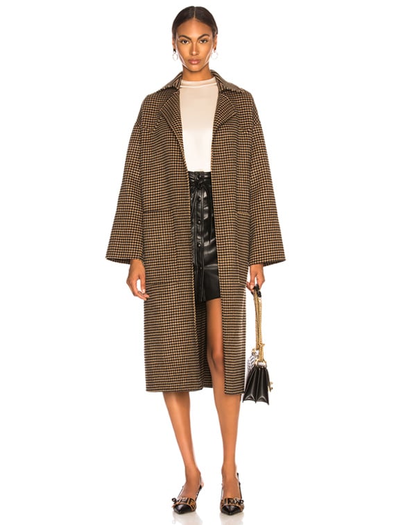 Nanushka Alamo Coat in Houndstooth | FWRD