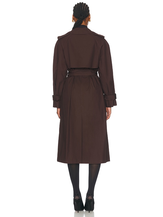 WARDROBE.NYC Trench Coat in Dark Brown | FWRD