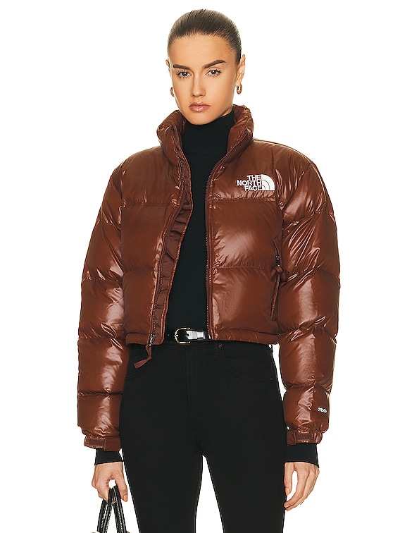 The North Face Nuptse Short Jacket in Dark Oak | FWRD