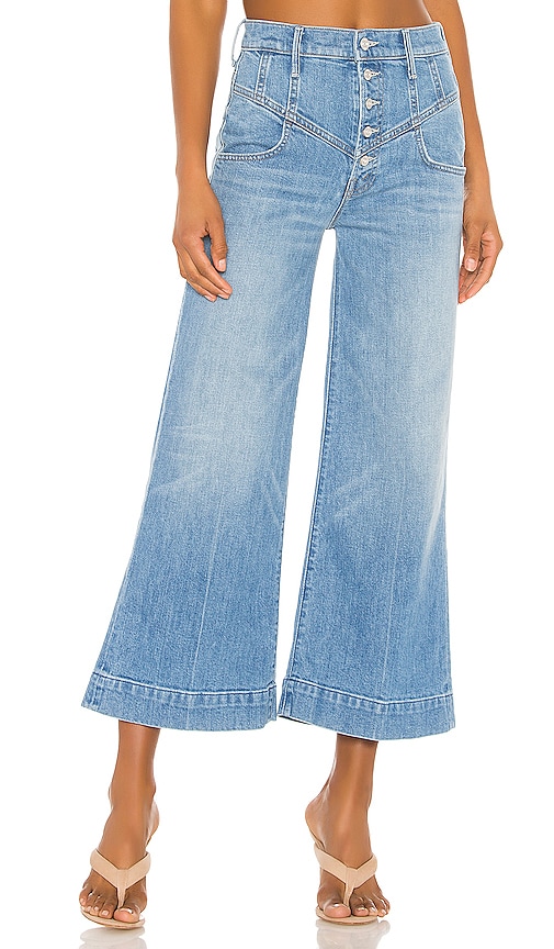 MOTHER The Swooner Roller Yoke Crop in Post No Bills | REVOLVE