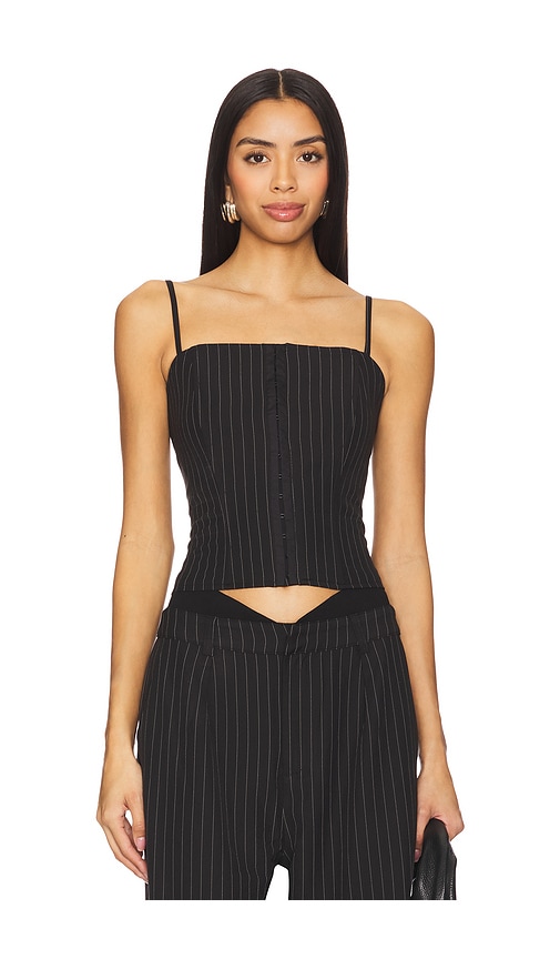 SNDYS Zadie Corset Top in Black | REVOLVE