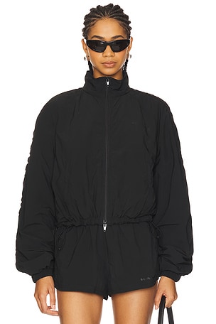 Alexander Wang Ruched Seam Track Jacket in Black | REVOLVE
