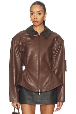 LAMARQUE Theia Jacket in Dark Brown | REVOLVE