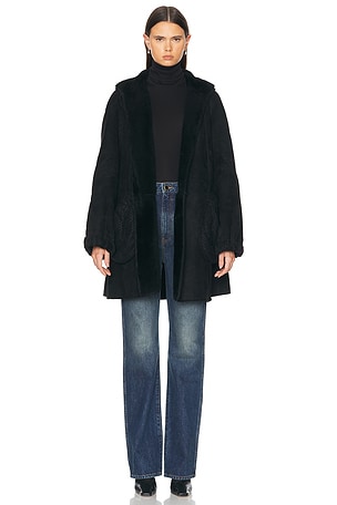 FWRD Renew Fendi Shearling Jacket in Black | REVOLVE