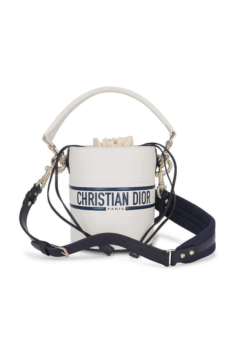 FWRD Renew Dior Vibe Bucket Bag in White | REVOLVE