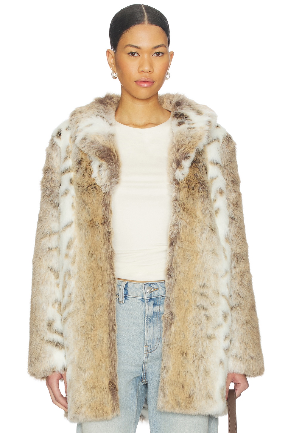 MAJORELLE Tatiana Faux Fur Coat in Arctic Fox | REVOLVE